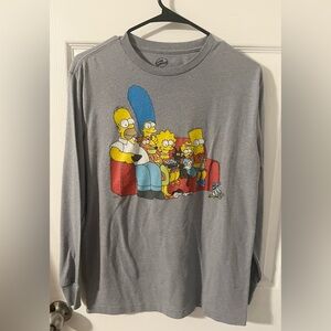 The Simpsons gray long sleeve shirt, Size S but like a M